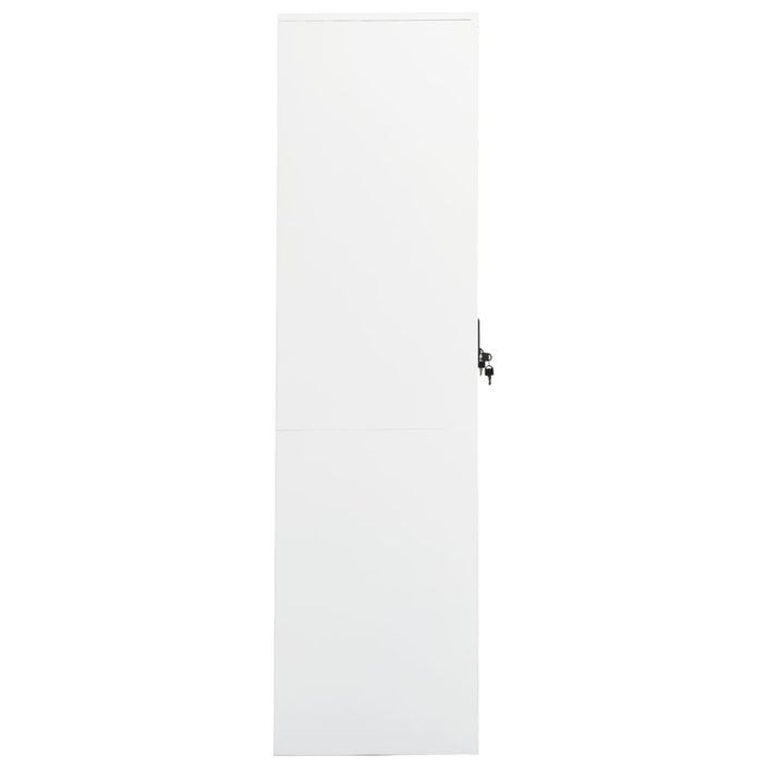 Garde-robe Blanc 80x50x180 cm Acier - Photo n°5