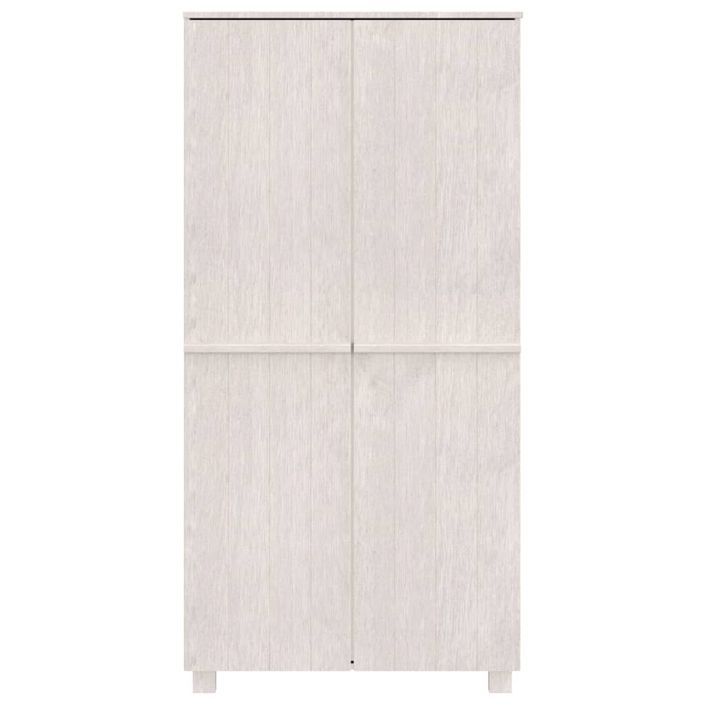 Garde-robe Blanc 89x50x180 cm Bois massif de pin - Photo n°5