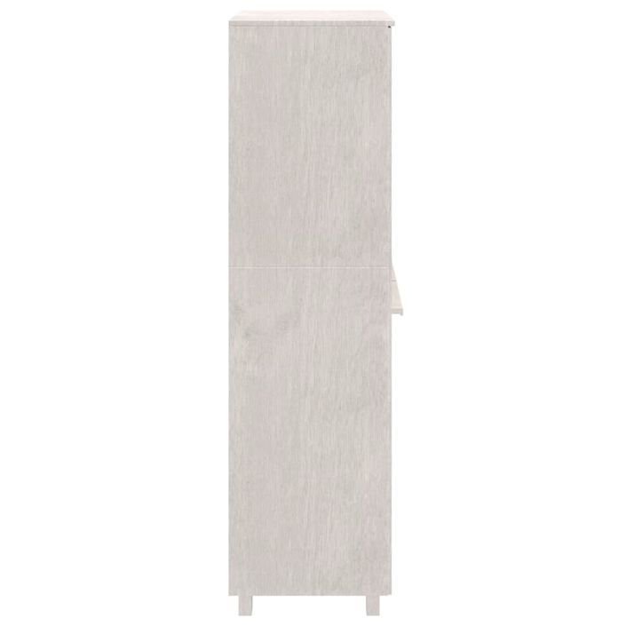 Garde-robe Blanc 89x50x180 cm Bois massif de pin - Photo n°7