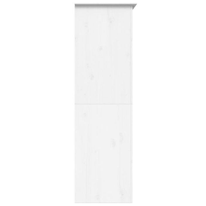 Garde-robe BODO blanc 101x52x176,5 cm bois massif de pin - Photo n°5