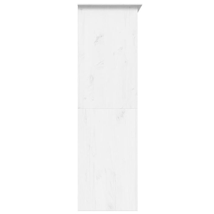 Garde-robe BODO blanc 146x53,5x173 cm bois massif de pin - Photo n°5