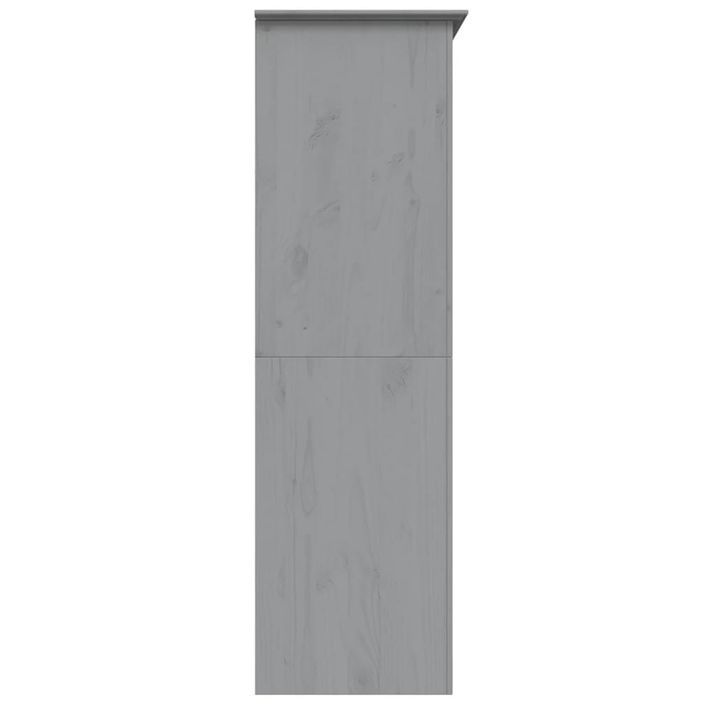 Garde-robe BODO gris 146x53,5x173 cm bois massif de pin - Photo n°5