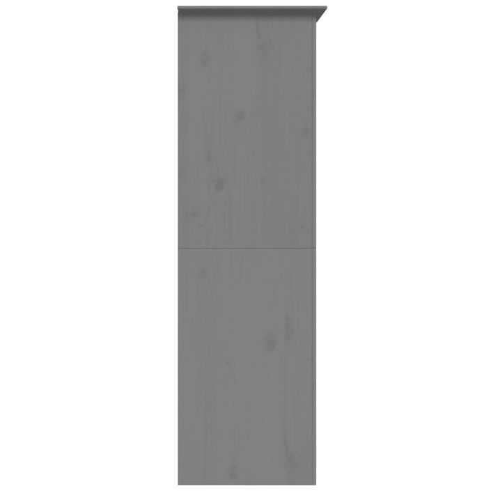 Garde-robe BODO gris 99x53,5x173 cm bois massif de pin - Photo n°5