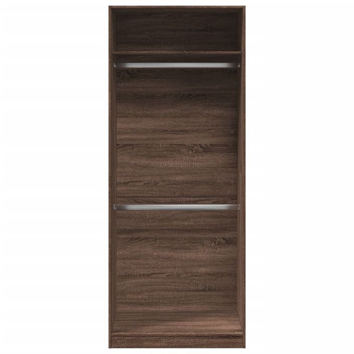 Garde-robe chêne marron 80x50x200 cm bois d'ingénierie - Photo n°4