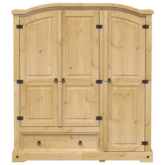 Garde-robe Corona 151,5x52x170 cm bois de pin massif - Photo n°4