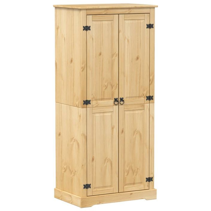 Garde-robe Corona 76x50x170 cm bois de pin massif - Photo n°2