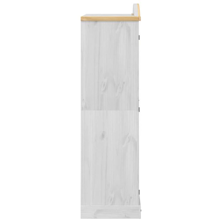 Garde-robe Corona blanc 102x52x186 cm bois de pin massif - Photo n°5