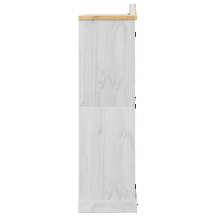 Garde-robe Corona blanc 151,5x52x186 cm bois de pin massif - Photo n°5