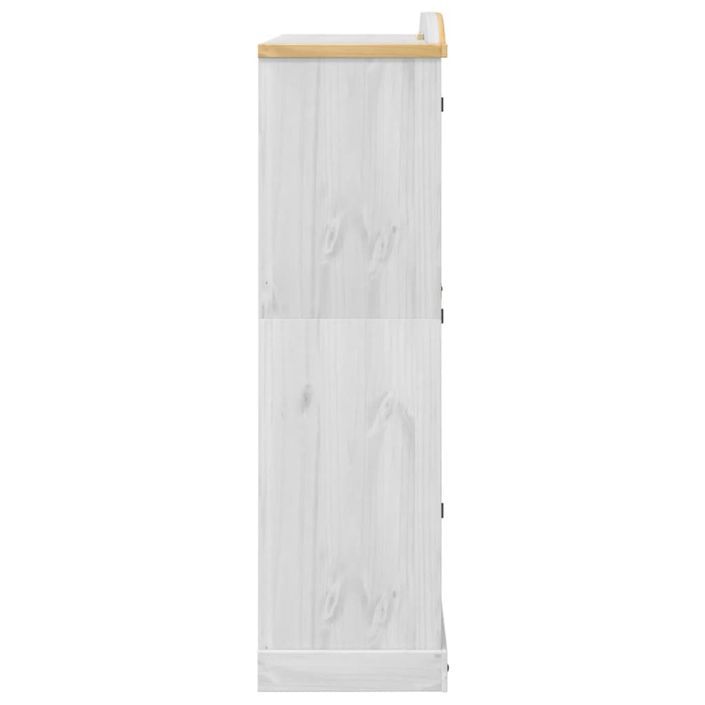 Garde-robe Corona blanc 151,5x52x186 cm bois de pin massif - Photo n°5