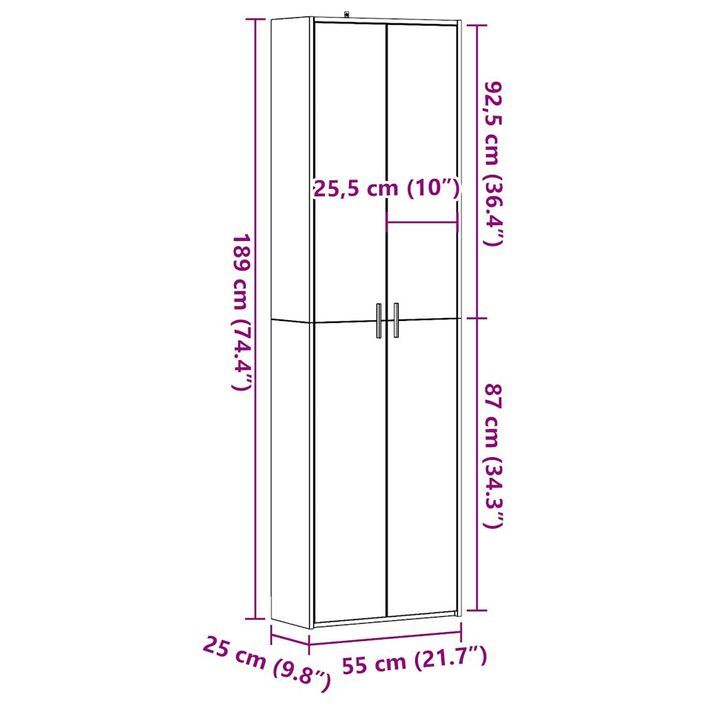 Garde-robe de couloir chêne artisanal bois d'ingénierie - Photo n°9