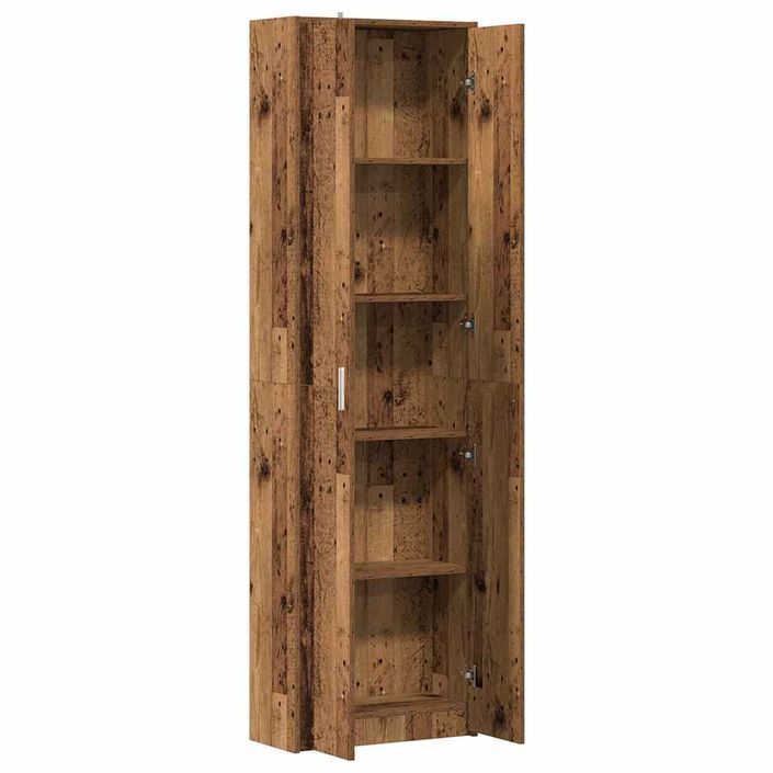 Garde-robe de couloir vieux bois 55x25x189 cm bois d'ingénierie - Photo n°6