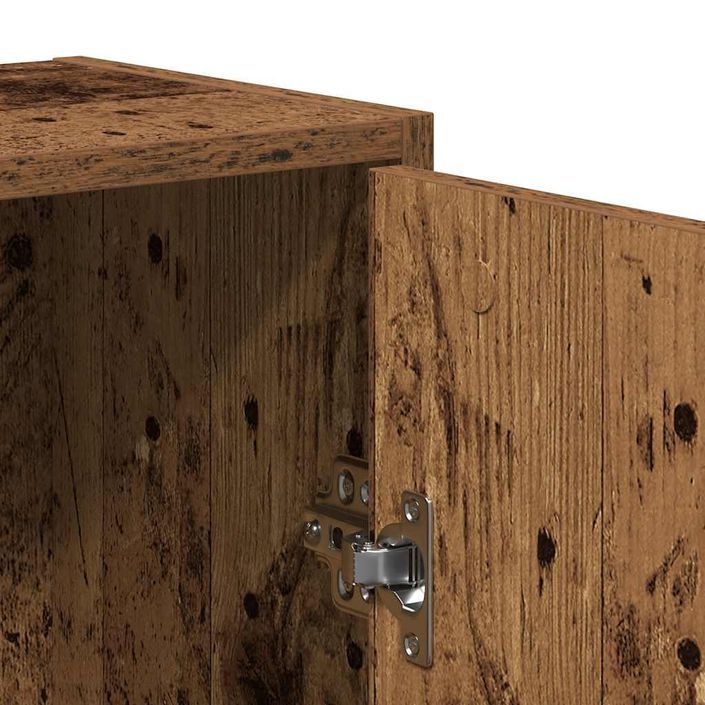 Garde-robe de couloir vieux bois 55x25x189 cm bois d'ingénierie - Photo n°7