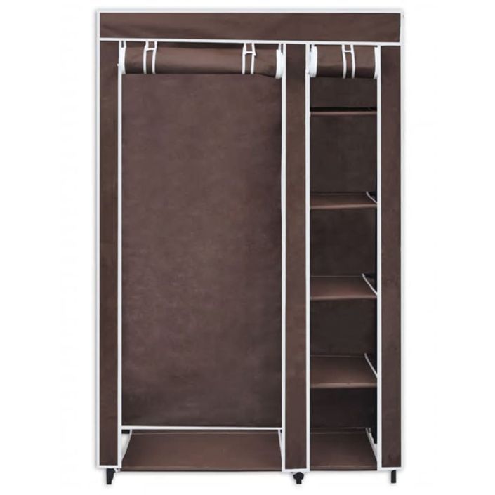 Garde-robe en tissu 2 pcs Marron - Photo n°3