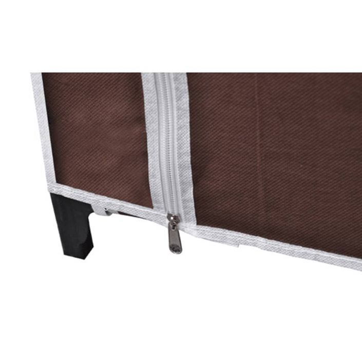 Garde-robe en tissu 2 pcs Marron - Photo n°7