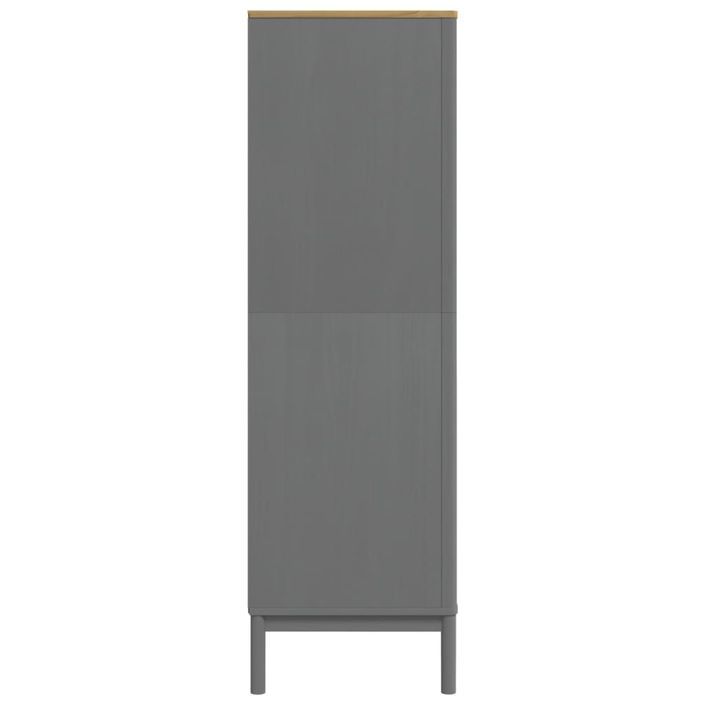 Garde-robe FLORO gris 77x53x171 cm bois massif de pin - Photo n°7