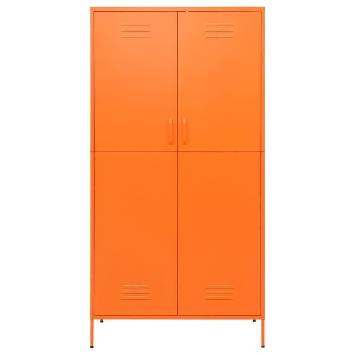 Garde-robe Orange 90x50x180 cm Acier - Photo n°4