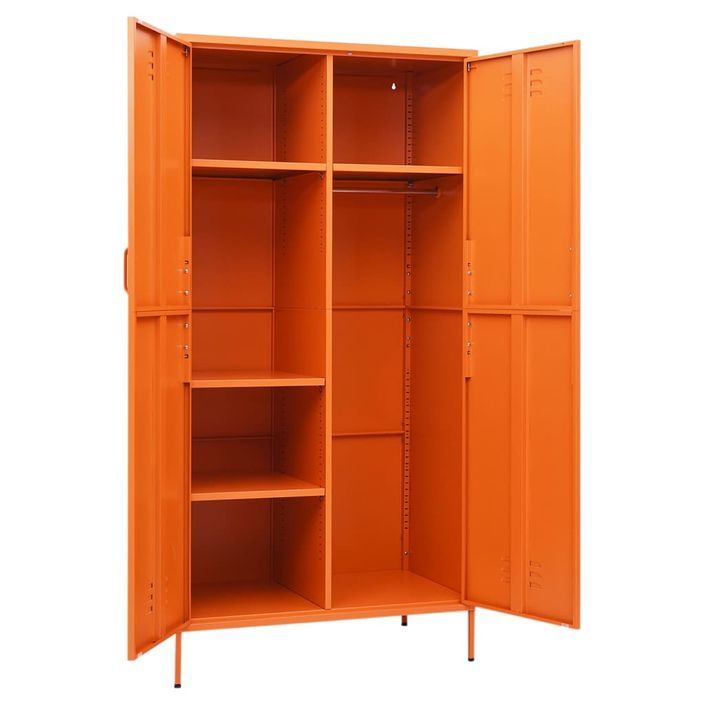 Garde-robe Orange 90x50x180 cm Acier - Photo n°3