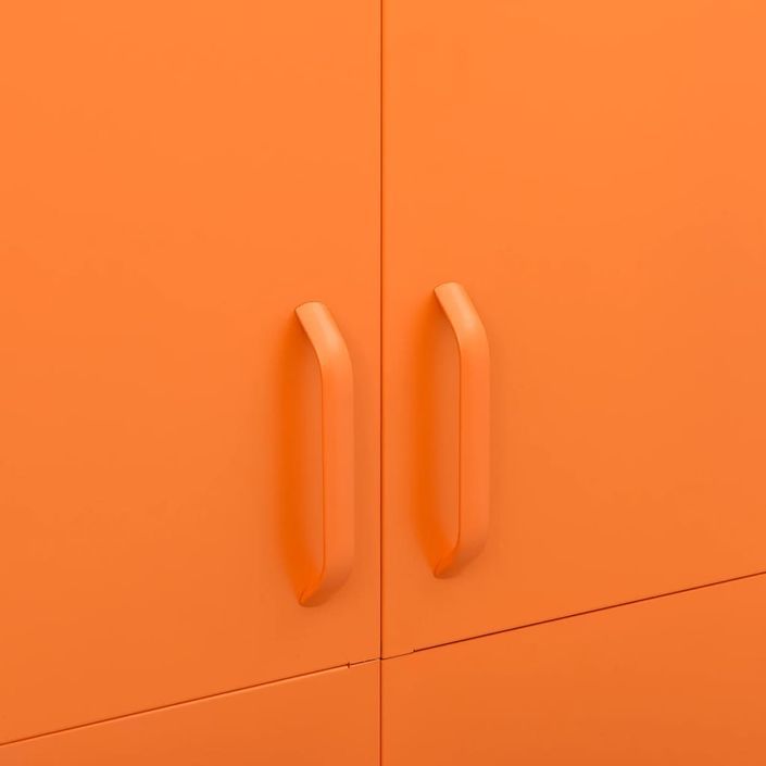 Garde-robe Orange 90x50x180 cm Acier - Photo n°7
