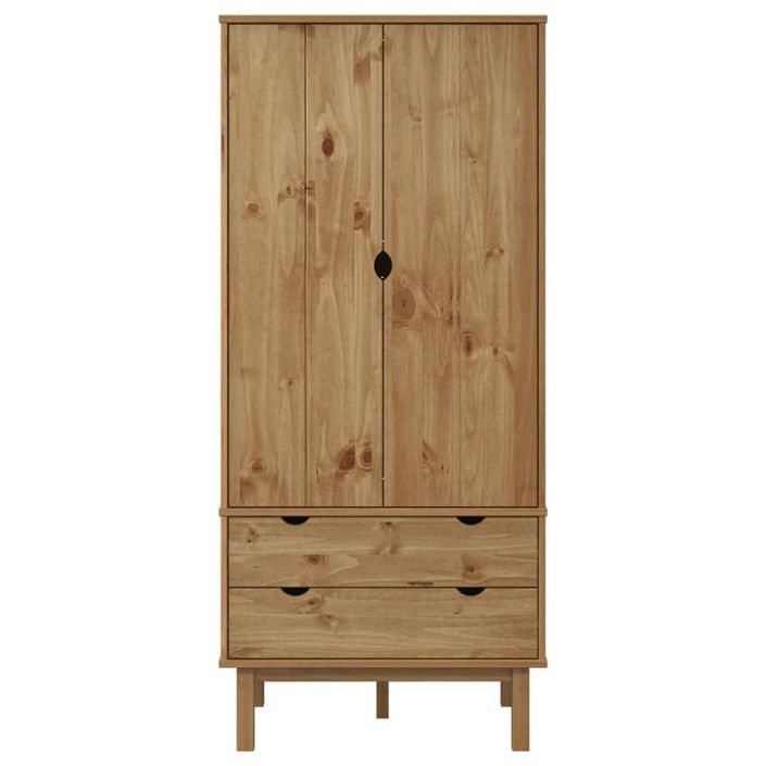 Garde-robe OTTA 76,5x53x172 cm Bois massif de pin - Photo n°3