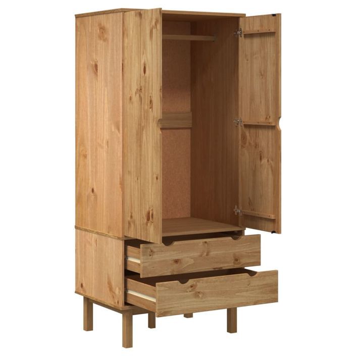 Garde-robe OTTA 76,5x53x172 cm Bois massif de pin - Photo n°4