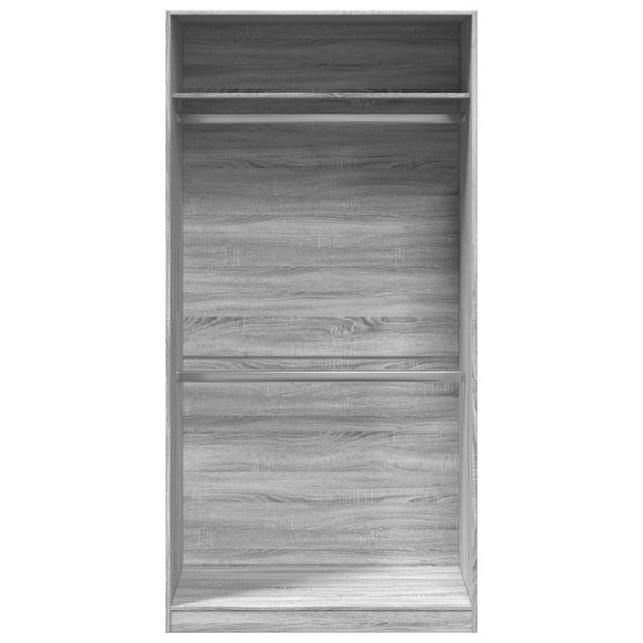 Garde-robe sonoma gris 100x50x200 cm bois d'ingénierie - Photo n°4