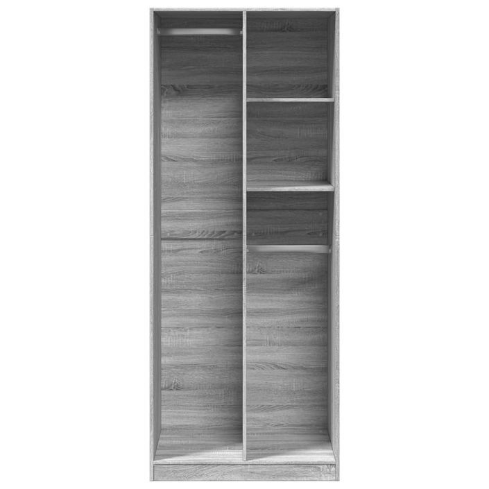 Garde-robe sonoma gris 80x50x200 cm bois d'ingénierie - Photo n°4