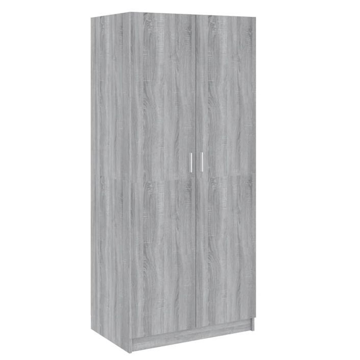 Garde-robe Sonoma gris 80x52x180 cm Bois d'ingénierie - Photo n°2