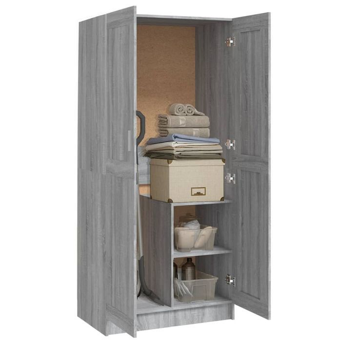 Garde-robe Sonoma gris 82,5x51,5x180 cm Bois d'ingénierie - Photo n°4