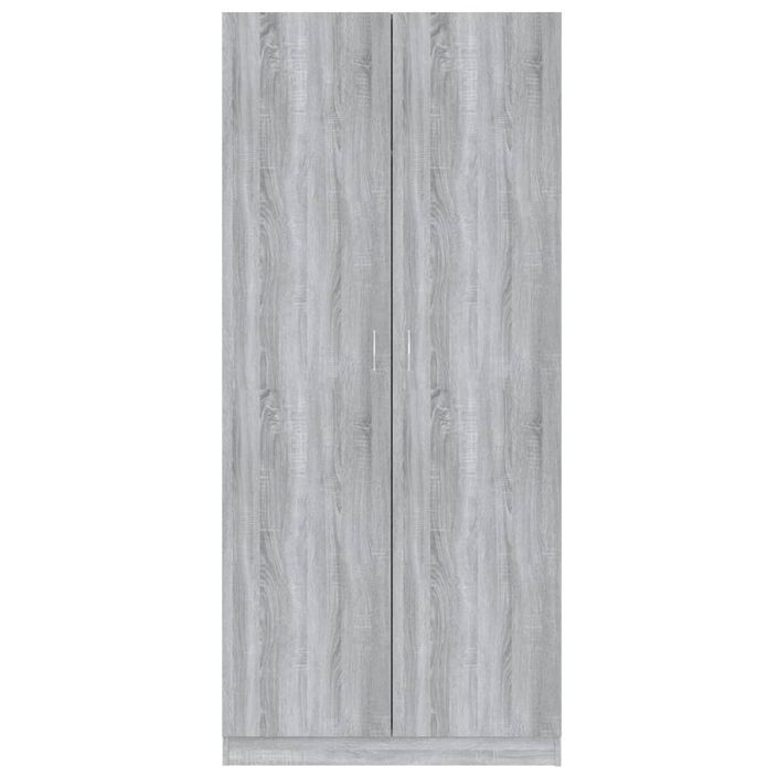 Garde-robe Sonoma gris 90x52x200 cm Bois d'ingénierie - Photo n°3