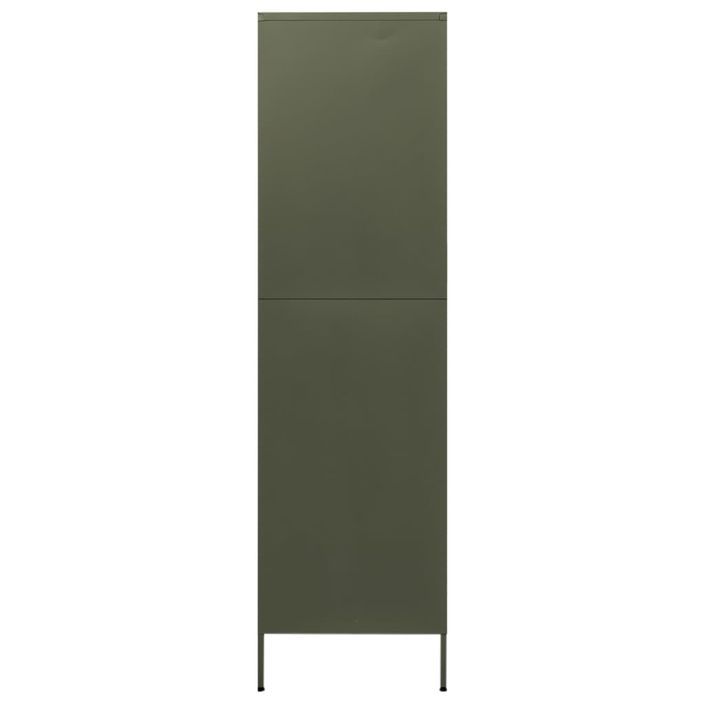 Garde-robe Vert olive 90x50x180 cm Acier - Photo n°4