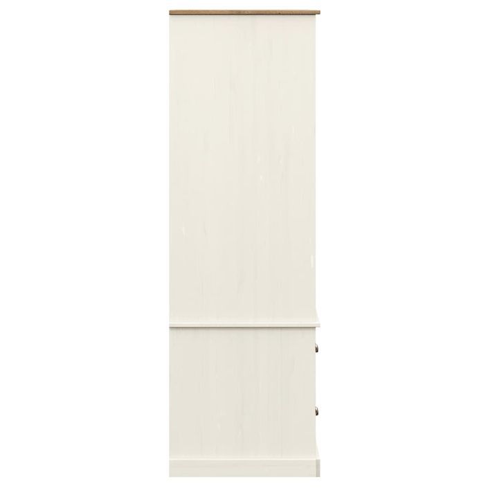 Garde-robe VIGO blanc 90x55x176 cm bois massif de pin - Photo n°6