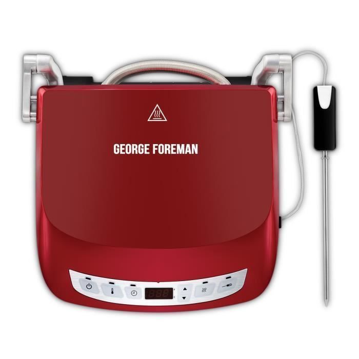 GEORGE FOREMAN Grill Evolve Precision 24001-56 - Ecran digital - 1440 W - Rouge - Photo n°1