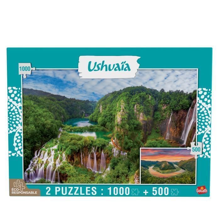 GOLIATH - Puzzle - Collection Ushuaia - Chutes de Plitvice (Croatie) et Lac Skadar (Montenegro) - Photo n°1