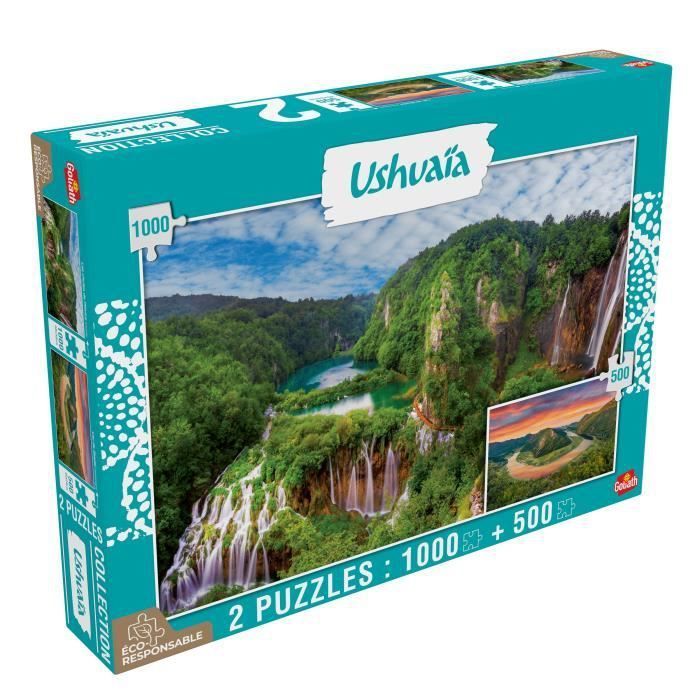 GOLIATH - Puzzle - Collection Ushuaia - Chutes de Plitvice (Croatie) et Lac Skadar (Montenegro) - Photo n°2
