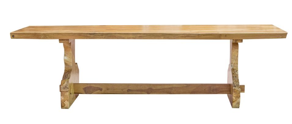 Grande table à manger en bois massif clair Rustiko 270 cm - Photo n°2