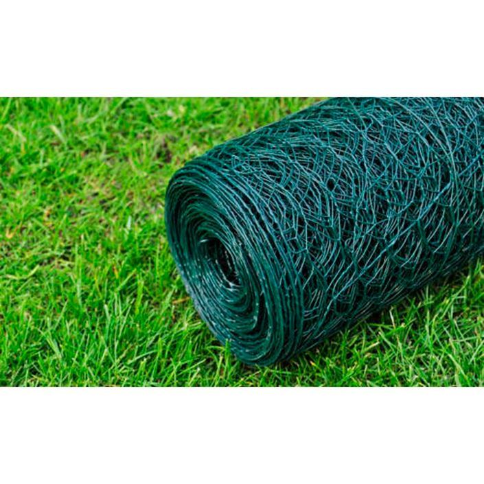 Grillage Acier galvanisé et revêtement en PVC 25 x 1 m Vert 2 - Photo n°4