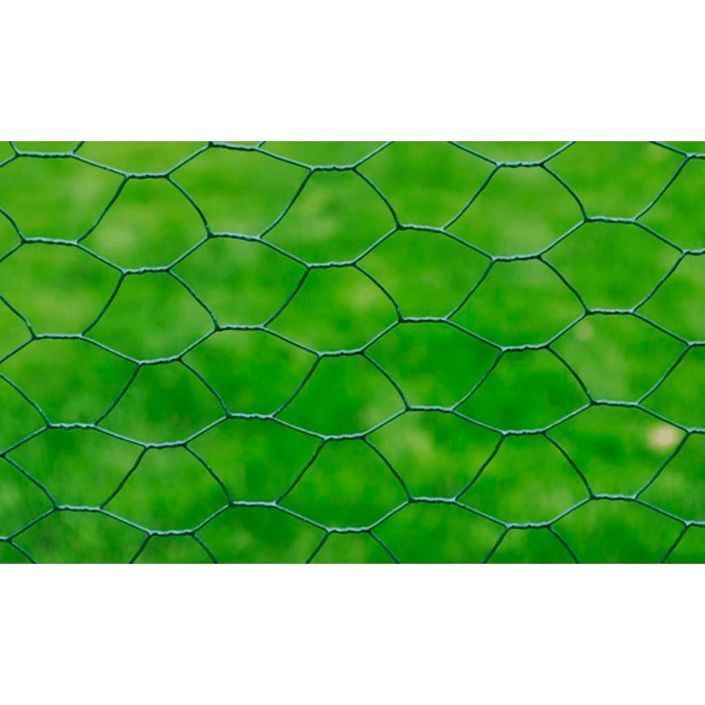 Grillage Acier galvanisé et revêtement en PVC 25x0,5 m Vert - Photo n°3