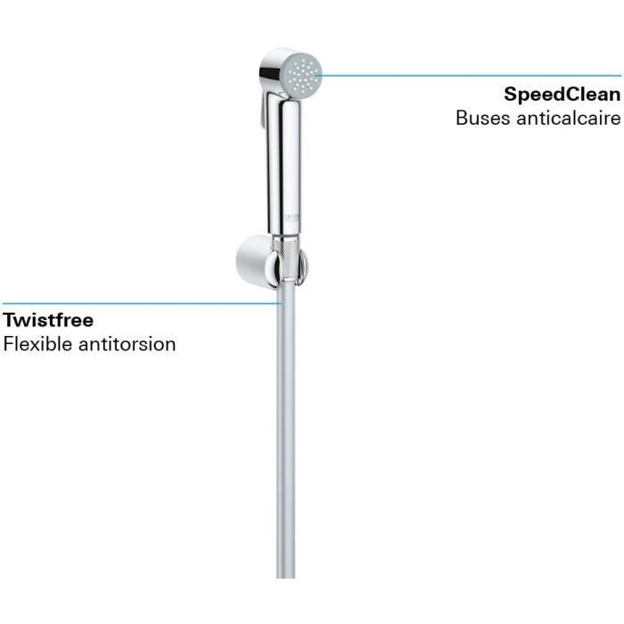 GROHE Ensemble de douche 1 jet avec support mural Vitalio Trigger Spray 30 Chromé 26175001 - Photo n°3