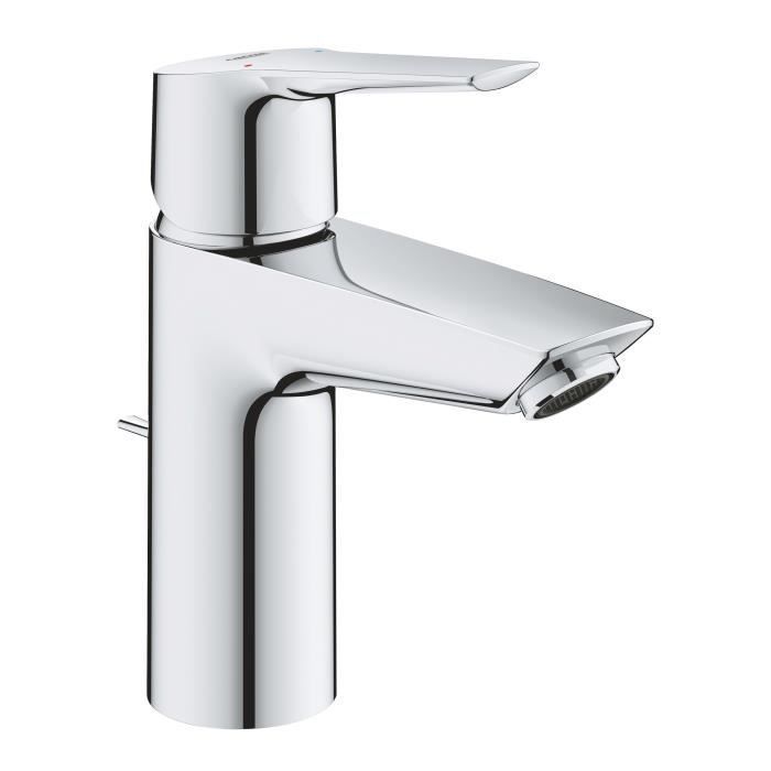 GROHE QUICKFIX Start Robinet de salle de bains lavabo, mousseur économie d'eau, avec tirette de vidage, bonde incluse, 24209002 - Photo n°1