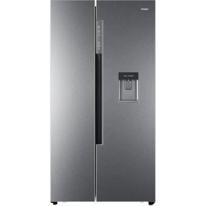 HAIER HRF-522IG6 - Réfrigérateur américain - 500 L (331 L + 169 L) - Total no frost - A+ - L 90,8 x H 179 cm - Silver - Photo n°1
