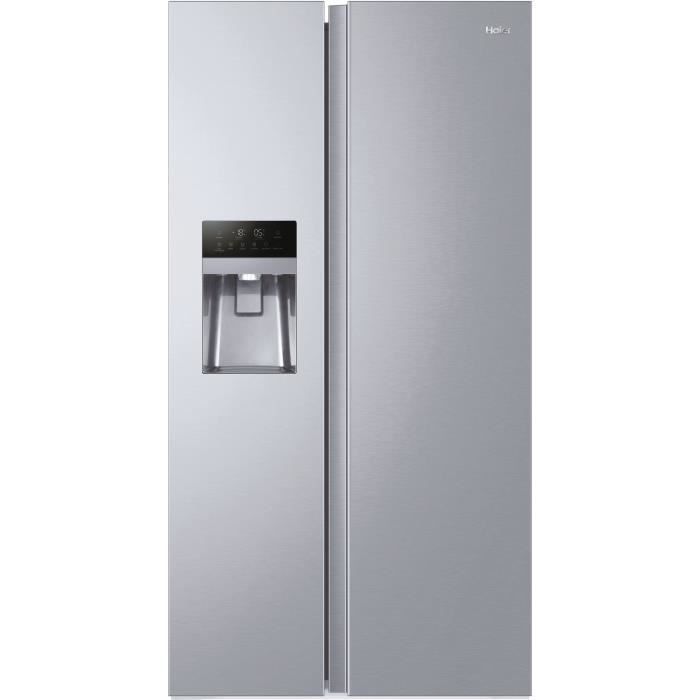 HAIER HSOGPIF9183 - Réfrigérateur américain 515L (337+178L) - Froid ventilé - L90x H177,5cm - Silver - Photo n°1
