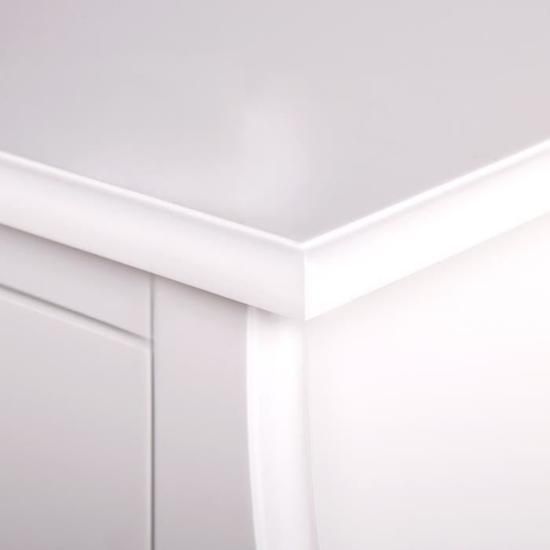 Chevet 3 tiroirs - Blanc laqué - L 48 x P 35 x H 60 cm - Photo n°5