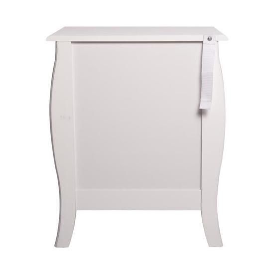 Chevet 3 tiroirs - Blanc laqué - L 48 x P 35 x H 60 cm - Photo n°8