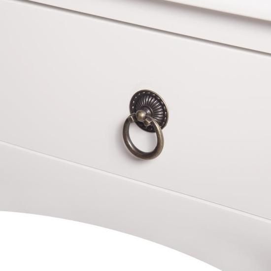 Console 2 tiroirs - Blanc - L 100 x P 35 x H 75 cm - Photo n°5