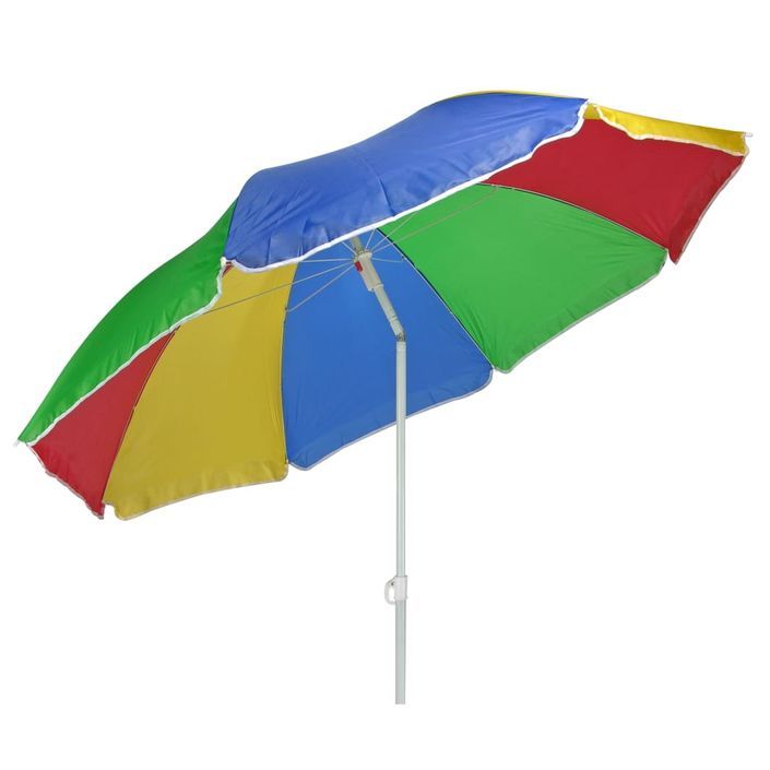 HI Parasol de plage 150 cm Multicolore - Photo n°1