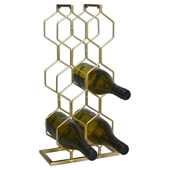 Home&Styling Casier à vin pour 8 bouteilles métal doré - Photo n°4