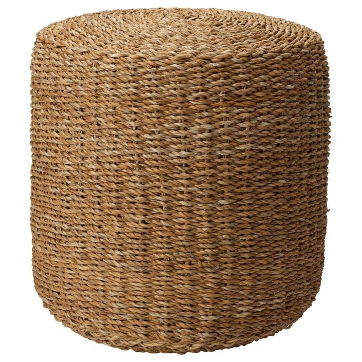 Home&Styling Pouf rond naturel Ø40x38 cm herbe de mer - Photo n°1