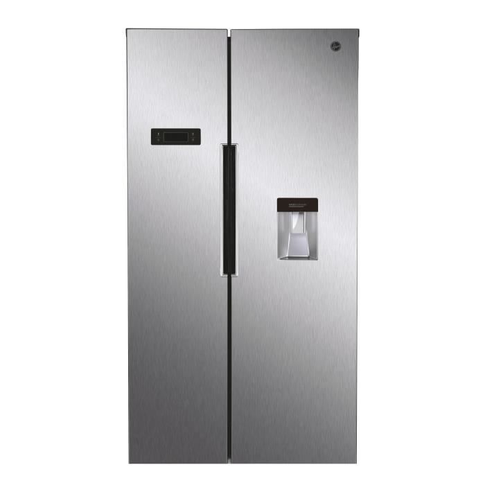 HOOVER HHSBSO6174XWD - Réfrigérateur congélateur Side by Side - 518L (341+177) Silver - Photo n°1