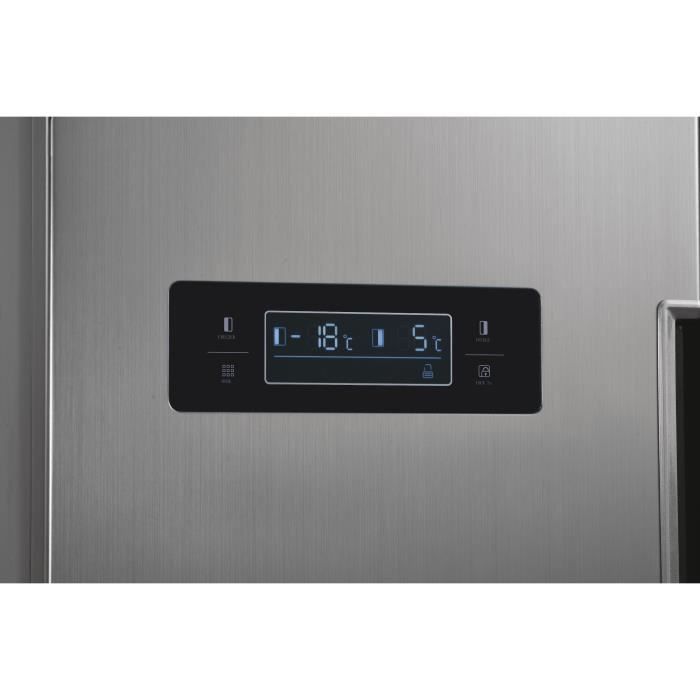 HOOVER HHSBSO6174XWD - Réfrigérateur congélateur Side by Side - 518L (341+177) Silver - Photo n°4