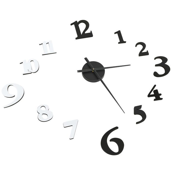 Horloge murale 3D Design moderne Noir et blanc 100 cm XXL - Photo n°3
